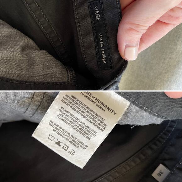 CITIZENS OF HUMANITY Men's Gage Classic Slim Jean Charcoal Grey Size 38 Casual - Picture 16 of 16